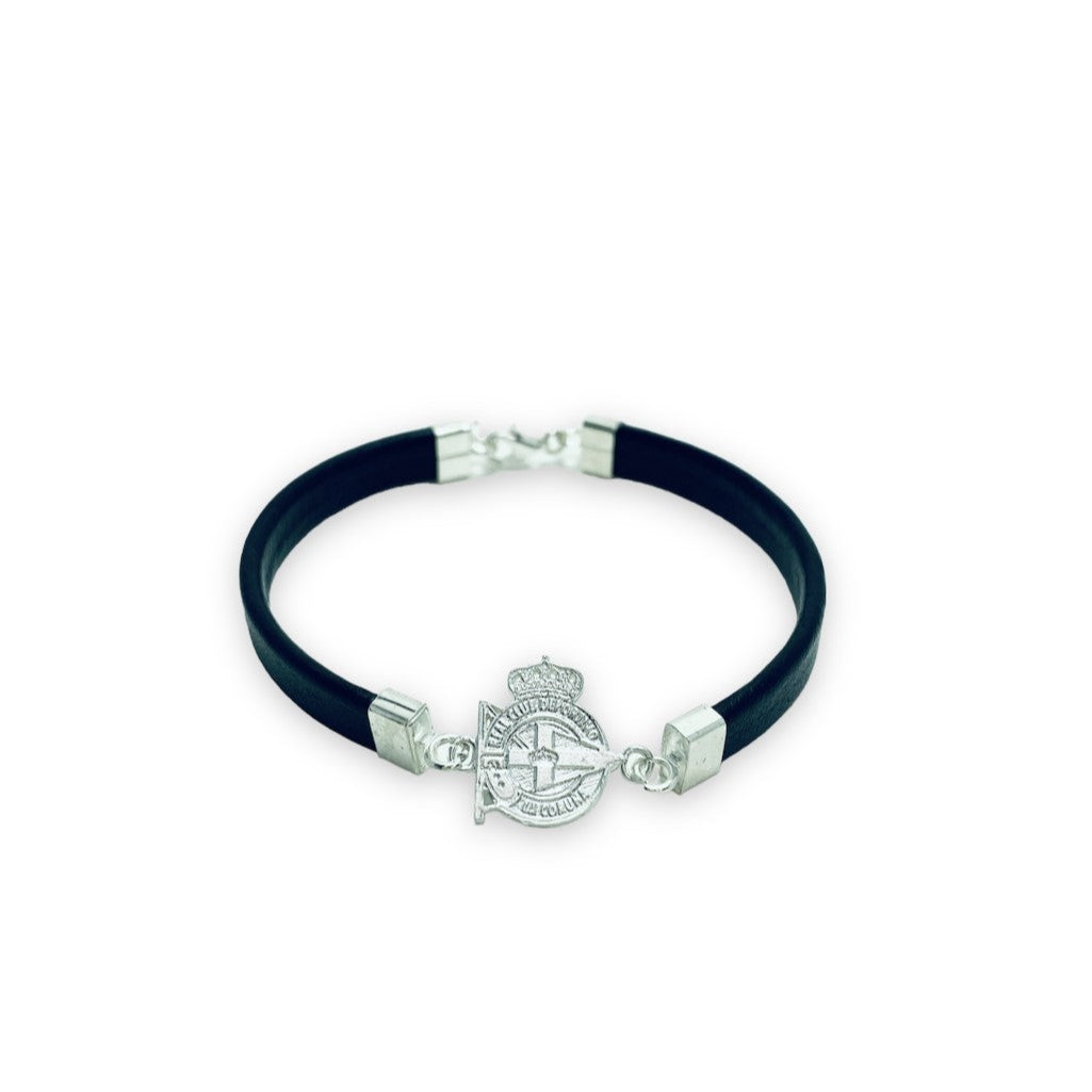PULSERA DE PIEL Y PLATA - Unico