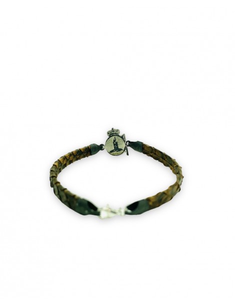 pulsera-deportivo-de-la-coruña-escudo-plata-envejecida-torre-hércules-pulsera-reversible-efecto-piel-pitón