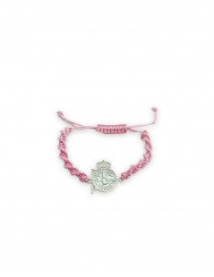 pulsera-deportivo-de-la-coruña-pulsera-nylon-rosa-escudo-dépor-plata-pulseras-junior-regalo-original-niña