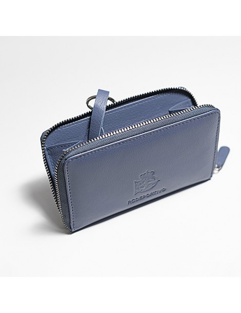 cartera-mujer-deportivo-de-la-coruña-monedero-elegante-señora-color-azul-grabado-escudo-dépor-caja-regalo