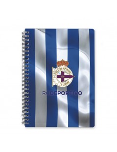 Cuelgabolsos Deportivo de la Coruña escudo 3D fondo rayas azul-blanca