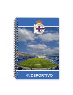 cuaderno-deportivo-de-la-coruña-cuaderno-efecto-optico-tamaño-a5-15x21-cm-cuadernos-papelería-depor-fondo-estadio-riazor