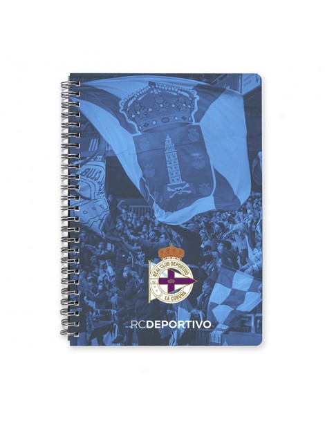 cuaderno-deportivo-de-la-coruña-cuadritos-a5-15x21-cm-cuadernos-papelería-depor-fondo-aficion-riazor-efecto-optico-dos-imagenes
