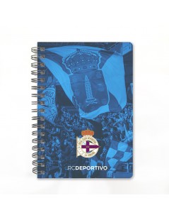 cuaderno-deportivo-de-la-coruña-cuaderno-cuadritos-anillas-tamaño-a6-11x15-cm-cuadernos-papelería-depor-efecto-optico-2-imagenes