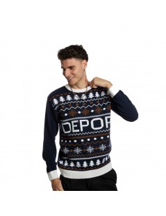 jersey-navidad-deportivo-de-la-coruña-jerséis-navideños-dépor-2023-kappa-jerséi-navidad-familia-unisex-niño