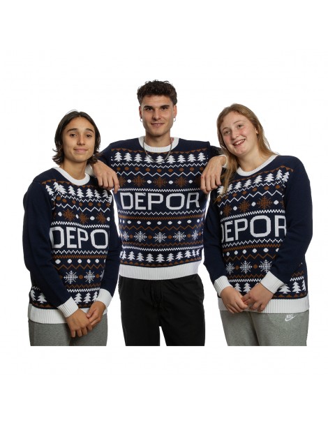 jersey-navidad-deportivo-de-la-coruña-jerséis-navideños-dépor-2023-kappa-jerséi-navidad-familia-unisex-niño