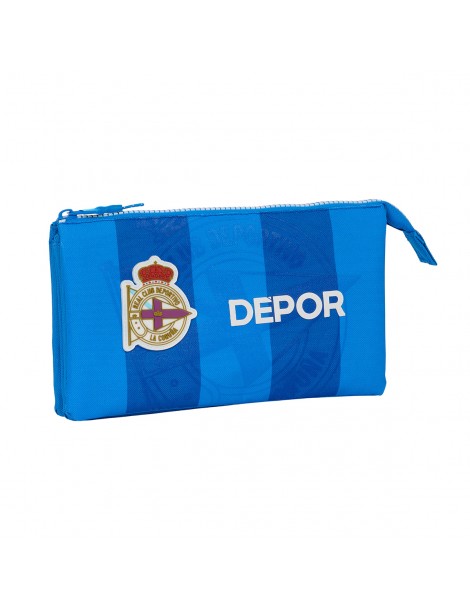 estuche-triple-vuelta-al-cole-deportivo-de-la-coruña-club-de-futbol-estuches-porta-todo-azul-dépor-escudo-equipo