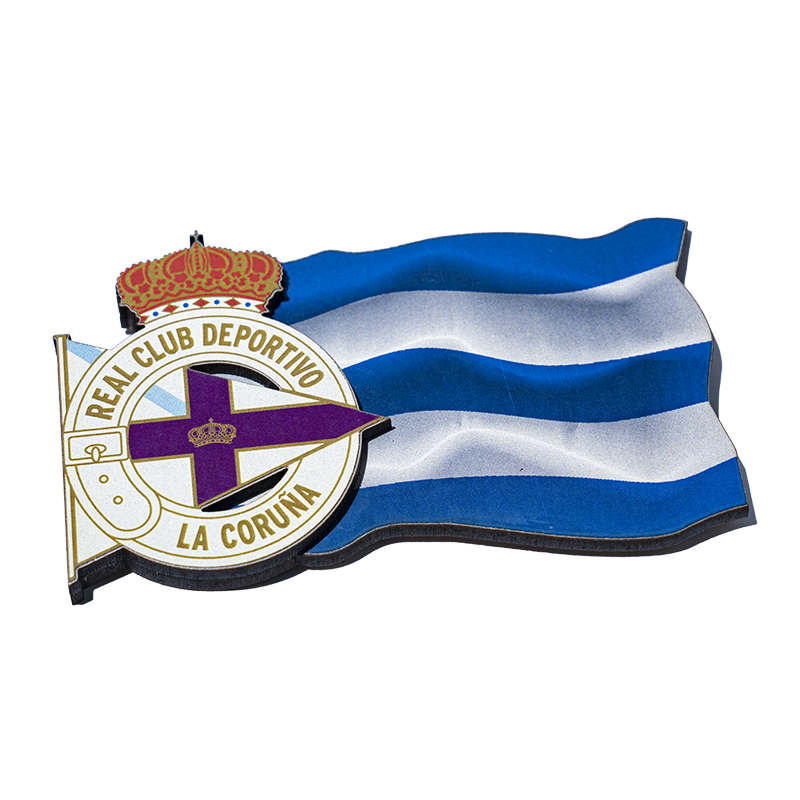IMÁN MADERA ESCUDO Y BANDERA