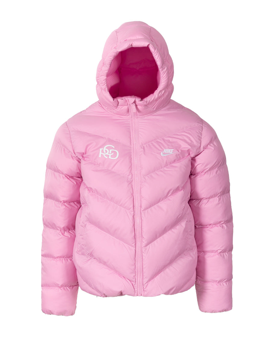 Pink Girls' Sportswear Puffer Coat