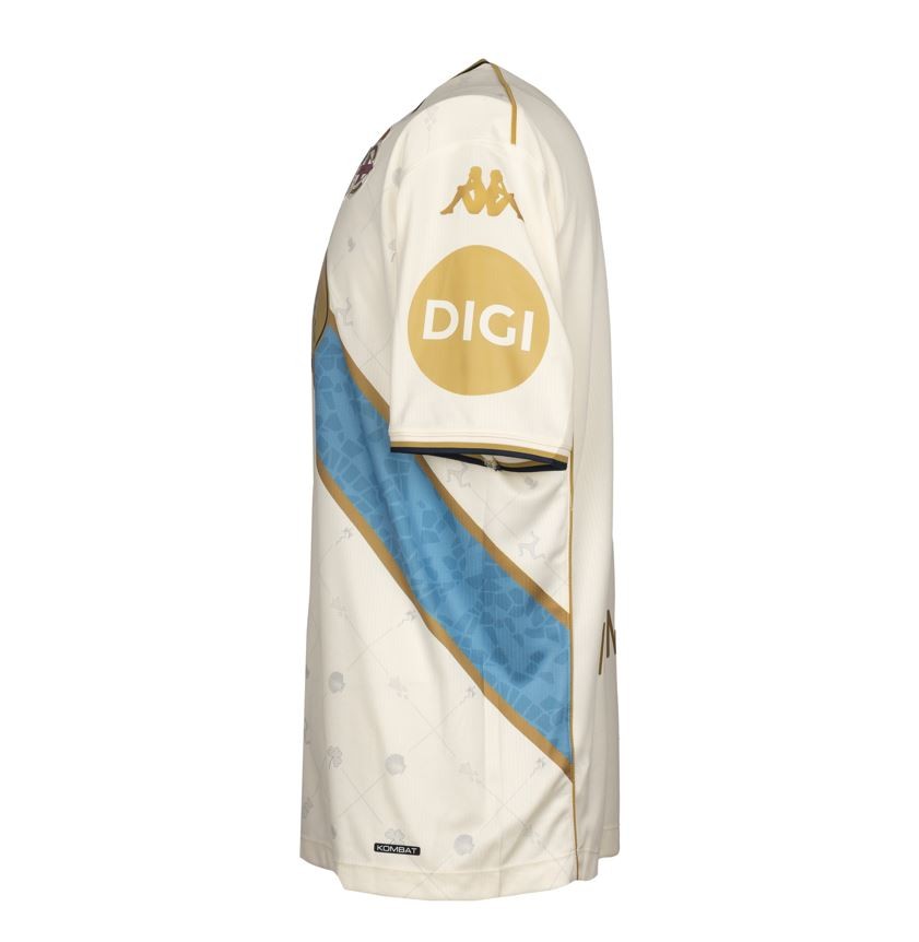 Active Jerseys_MAN_2026 THIRD DEPORTIVO_Shirt_White Antique-Azure-Gold-SPONSOR 1 - DressedSide