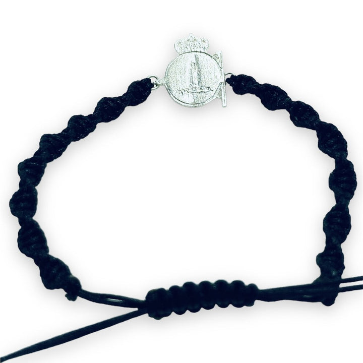 PULSERA REVERSIBLE DEPORTIVO ESCUDO PLATA - NEGRA