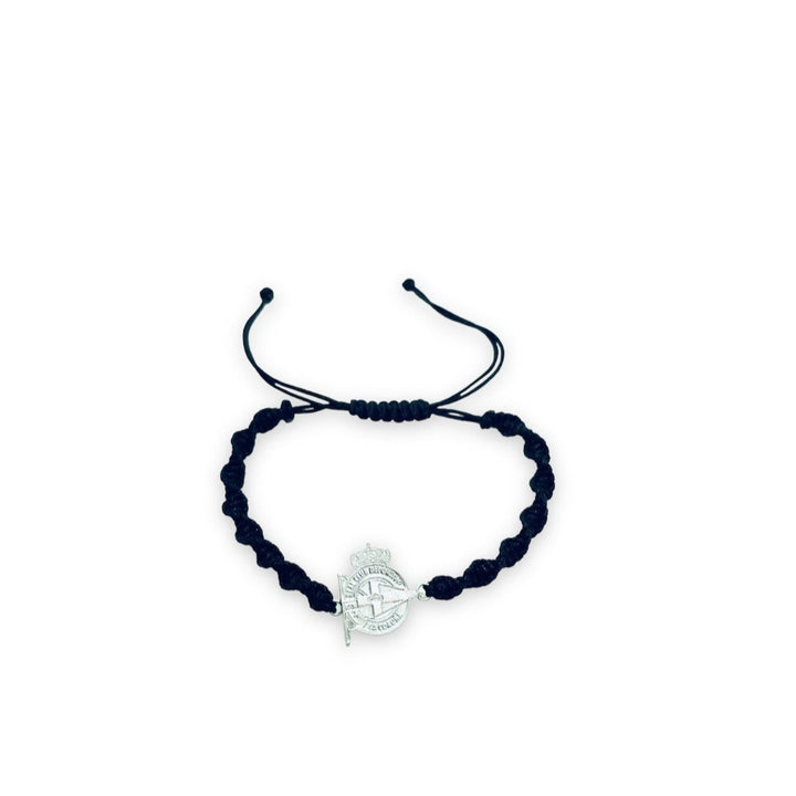 PULSERA REVERSIBLE DEPORTIVO ESCUDO PLATA - NEGRA