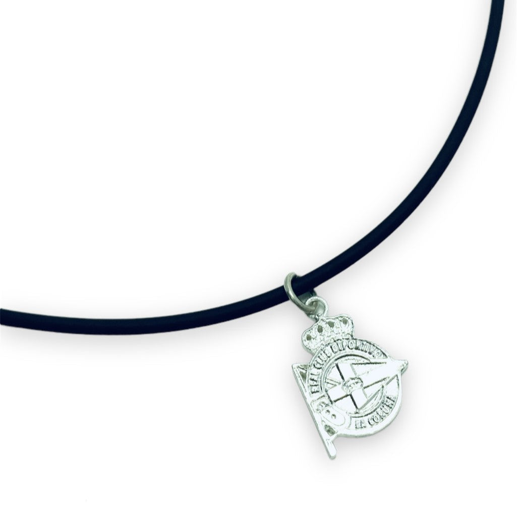 COLGANTE DE CAUCHO Y PLATA - Unico