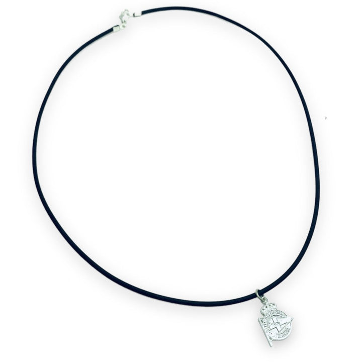 COLGANTE DE CAUCHO Y PLATA - Unico