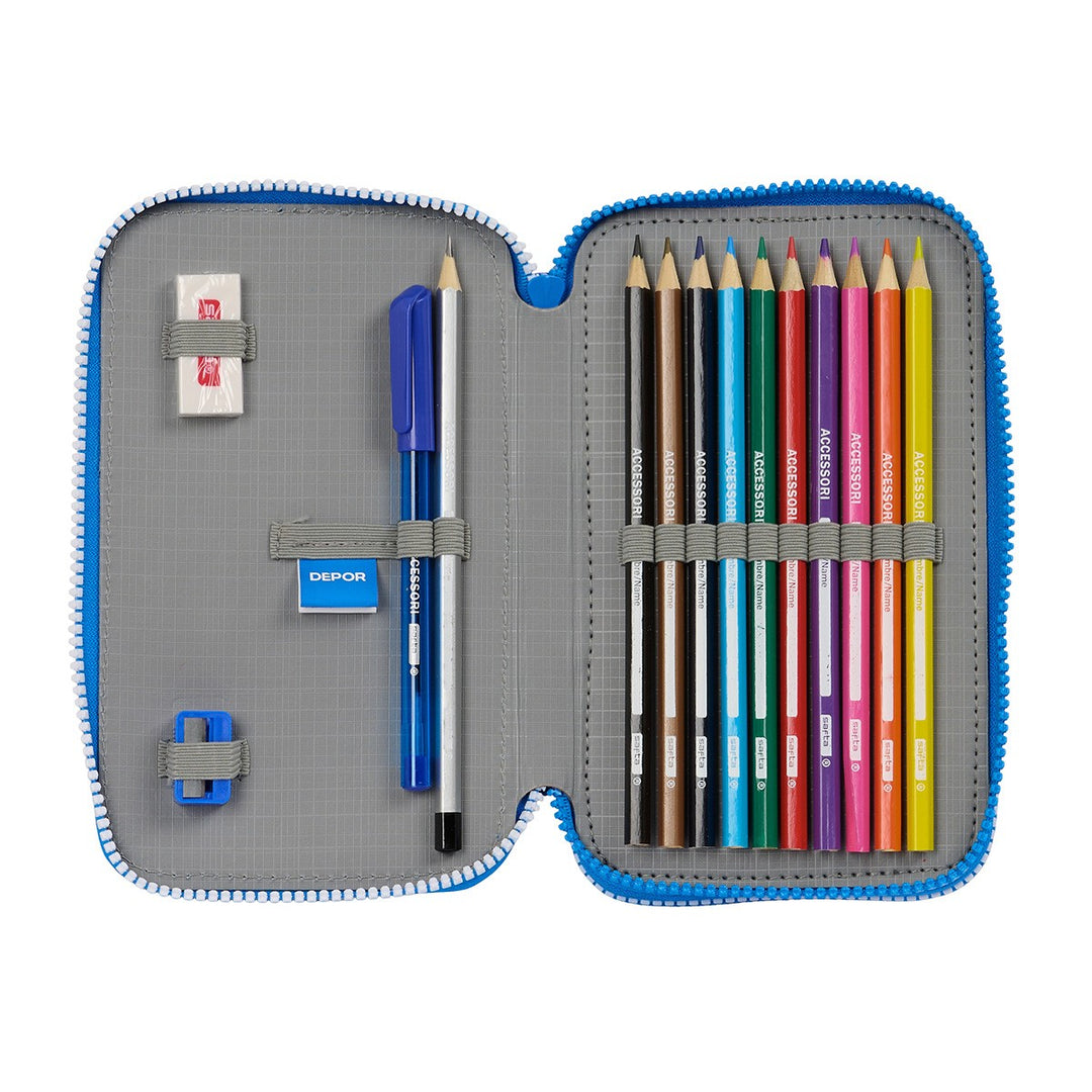 PLUMIER DOBLE PQNO 28 pcs REAL DEPORTIVO DE LA CORUÑA - AZUL