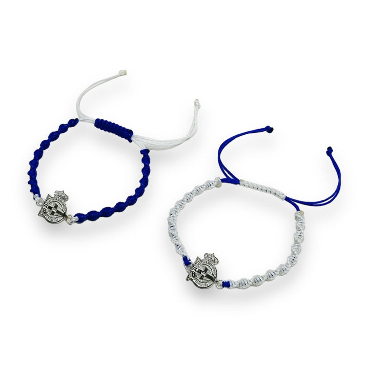 PACK PULSERAS BLANQUIAZULES DEPORTIVO PLATA - Unico