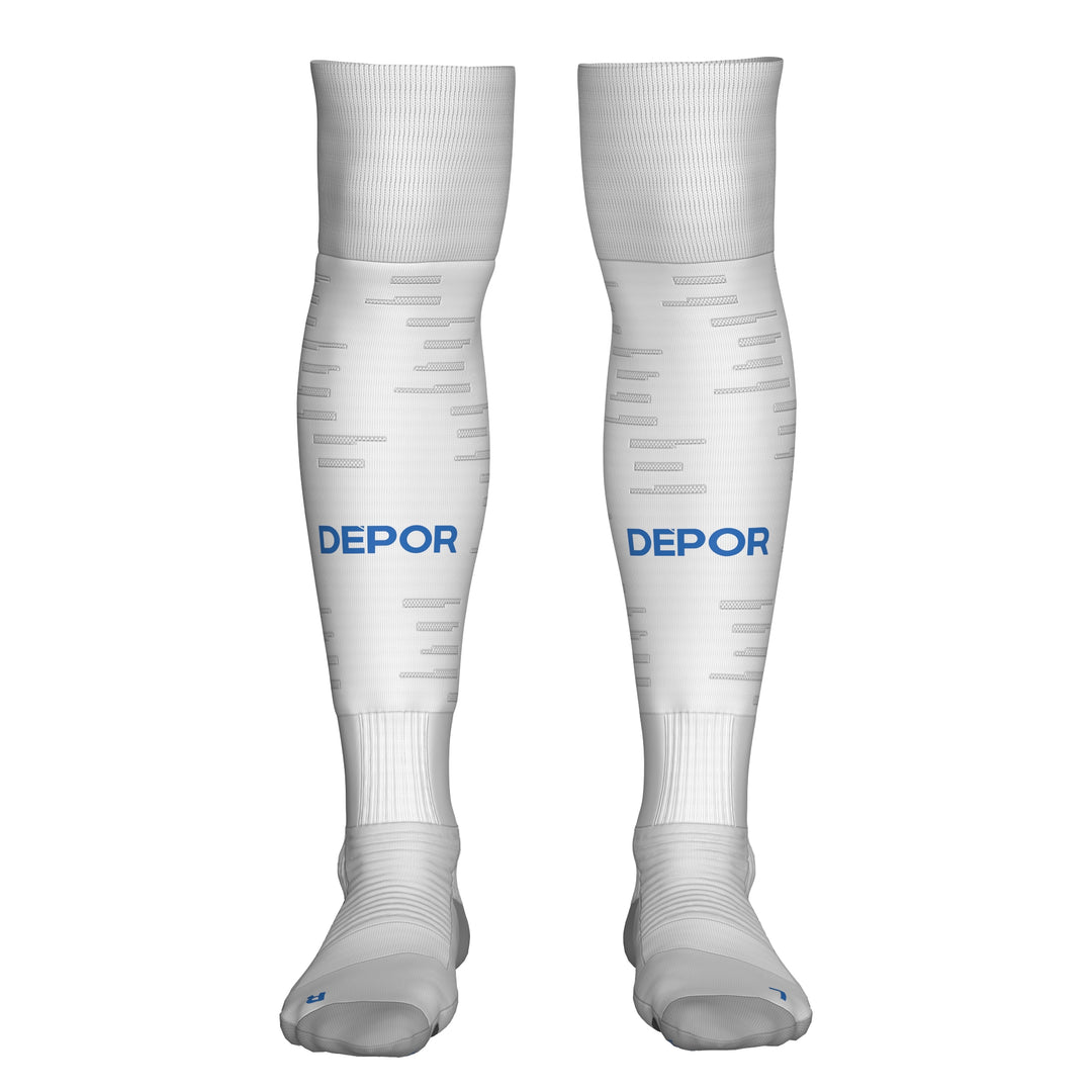 Socks_Man_KOMBAT SPARK PRO DEPORTIVO 1PACK_Knee High Sock_White-Blue - Photo