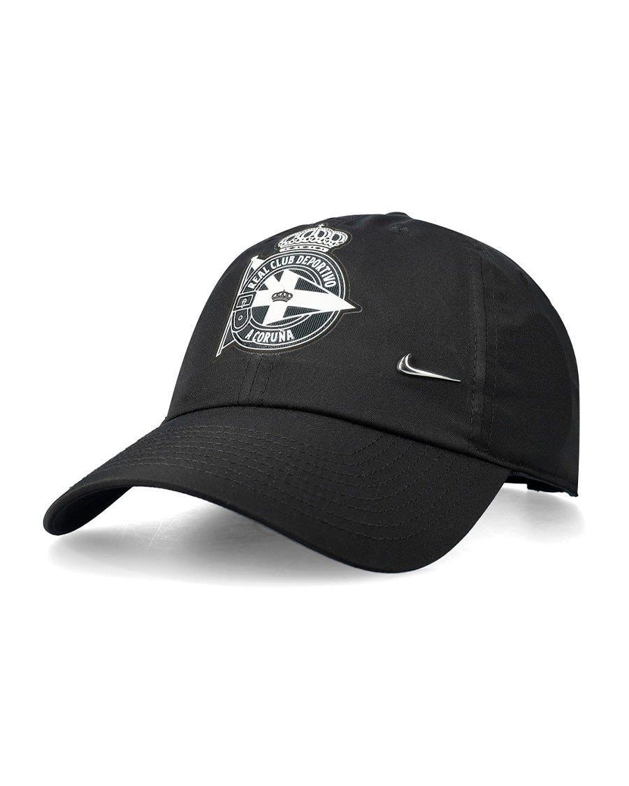 Black Metal Swoosh Cap