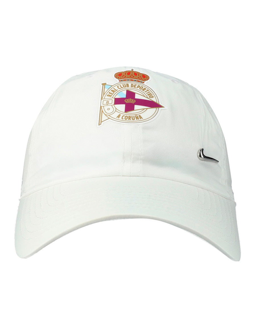 White Metal Swoosh Cap