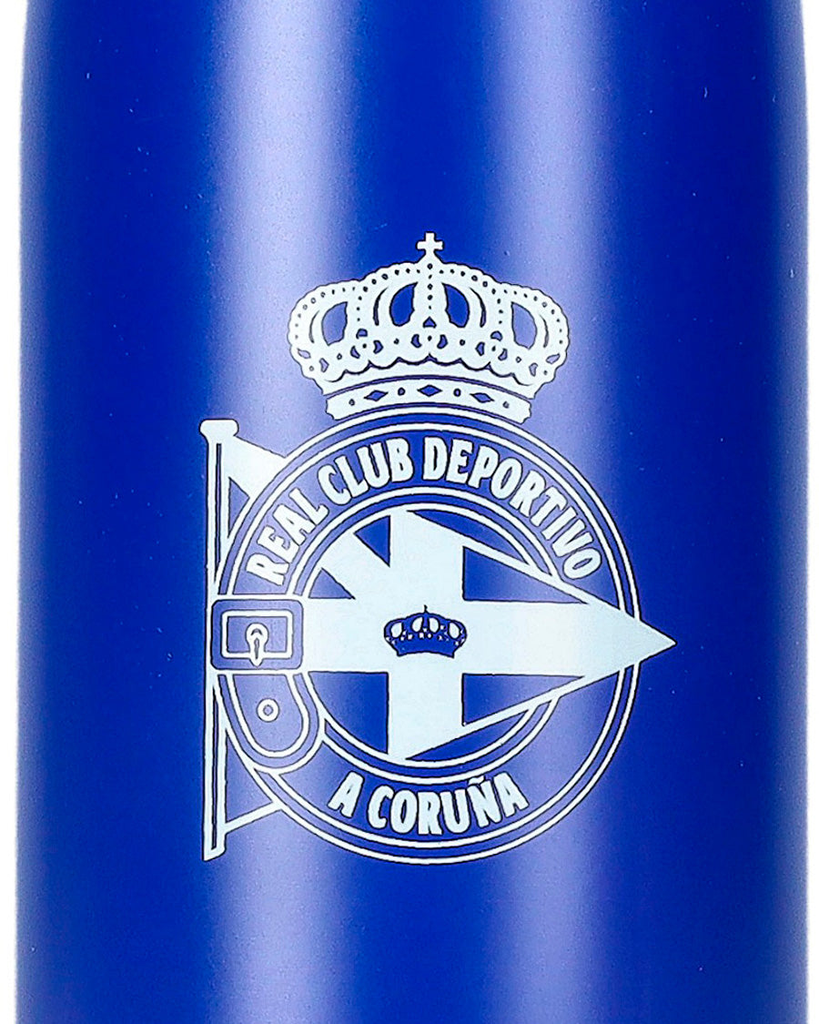 Botella metálica escudo azul